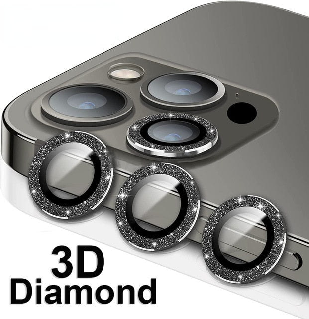 Camera Lens Metal Ring Protector Glass for iPhones