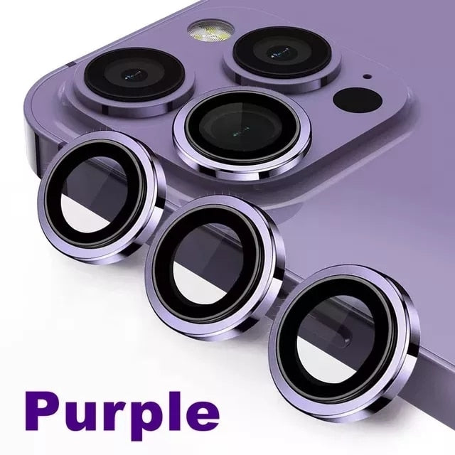 Camera Lens Metal Ring Protector Glass for iPhones