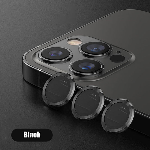 Camera Lens Metal Ring Protector Glass for iPhones