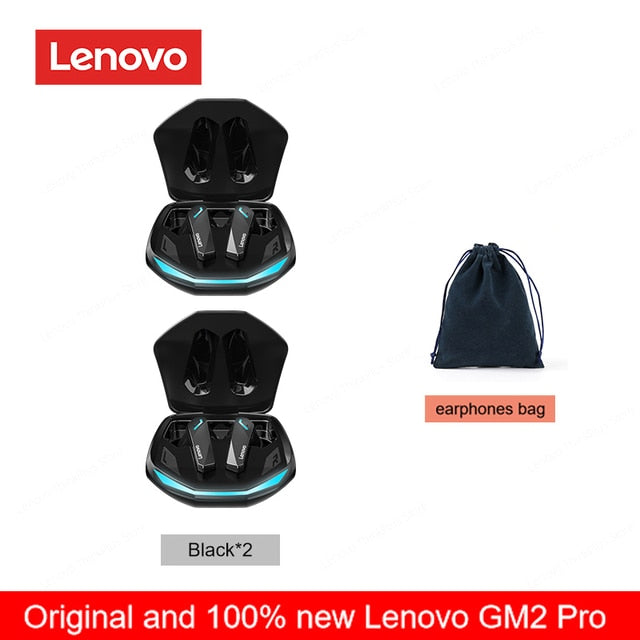 Original Lenovo GM2 Pro 5.3 Earphone Bluetooth Wireless Earbuds Low Latency Headphones HD Call Dual Mode Gaming Headset With Mic