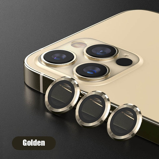 Camera Lens Metal Ring Protector Glass for iPhones