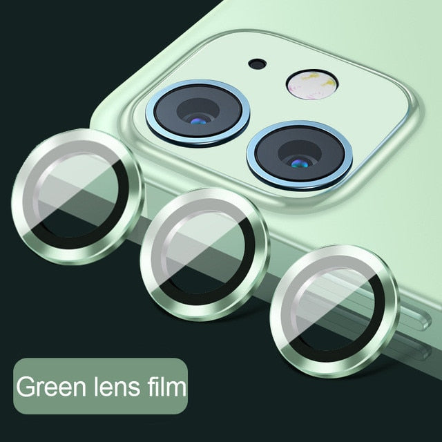 Camera Lens Metal Ring Protector Glass for iPhones