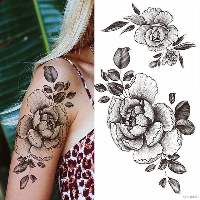 Flowers and Animals Body Tattoos