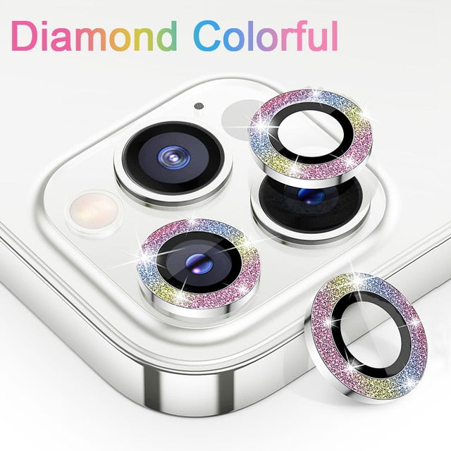 Camera Lens Metal Ring Protector Glass for iPhones